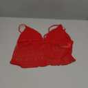 SOLY HUX Women's Y2K Tie Up Crop Top Backless Halter Neck Summer Going Out Cami Tops Coquette Shirts (Pure Red) S