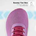 Womens Easy On Walking Shoes Lace Up Comfortable Tennis Shoes with Anatomic Toe Box for Women Breathable Running Sneakers (8, Purple)