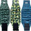 Reusable Dog Diapers Male 3Pcs, Premium Washable Belly Band for Male Dogs Large, High Absorbing Male Dog Wraps for Doggie in Incontinence, Excitable Urination and Training (Giraffe, Large)