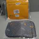 Sunheir Washable Pee Pads for Dogs , Thick Heavy Absorbency Reusable, Prevent Leakage, Waterproof , Non-Slip Pee Pads for Puppy Playpen, Crate, Whelping Box, Potty Training, Grey, 2 packs (Leaves - Deep Grey)