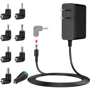 Lnauy 12V 2A Charger for Hollywood Vanity Mirror Bedroom Light Up Compatible with Hansong DC117-15 DC11715 Lighted and Compatible with FENCHILIN Vanity Mirror Power Cord