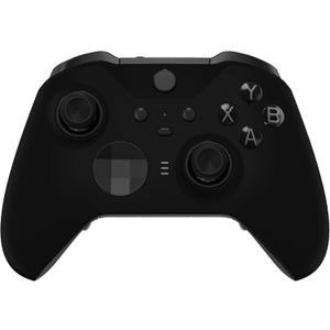 eXtremeRate Black Soft Touch Grip Faceplate Cover, Front Housing Shell Case Replacement Kit for Xbox One Elite Series 2, Xbox Elite 2 Core Controller Model 1797 - Controller NOT Included