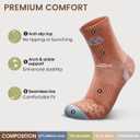 innotree Merino Wool Hiking Socks for Women Quarter Ankle Crew Thermal Cushion Moisture Wicking Socks,5 Pairs