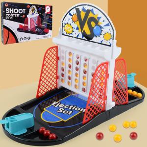 Tabletop Basketball Bouncing Ball Toy, Basketball Board Game, 2 Player Arcade Game, Indoor Fun Bouncing Pinball for Kids & Adults, Ages 3+