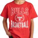 Junk Food NBA Team Basketball - Officially Licensed Kids Short Sleeve Fan T-Shirt for Boys & Girls (Large, Red)