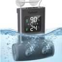 Portable Bath Jets for Tub: Cordless Jet Spa for Bathtub with 5-Level Adjustable Speed & LED Display, IPX8 Waterproof Bath Jets, 8 Suction Cups, Jet/Bubble Mode,Birthday Gifts for Women - Gray