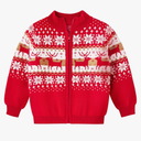 Toddler Boys Christmas Sweater Kids Knitted Cardigan Winter Zipper Outfits Top Size 4T
