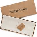 Solino Home Linen Table Runner 108 Inches Long - Athena, 100% Pure Linen Light Natural 14 x 108 Inch Table Runner for Dining, Spring, Summer, Mothers Day
