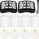 NV500 Filters for Shark Rotator Pro Lift Away NV500, NV501, NV502, NV503, NV505, NV510, NV520, NV552, UV560, Replace Part # XFH500 & XFF500, 2 HEPA Filters + 4 Foam Felt Filters Kit