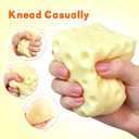 Giant Cheese Squishy Big Slow Rising Sensory Fidget Toy, Jumbo Squeeze Cheese Cube for Stress Relief, Soft Hand Squeeze Toys, Portable Calming Gift for Adults Office Desk
