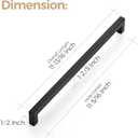 Ravinte 3 Pack 11-5/16 Inch Square Cabinet Handles - Matte Black Pulls for Kitchen Drawers and Cabinets - Hardware Handles