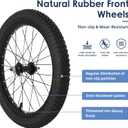 16 Inch Kids Bike Front Wheels Replacement with Solid Air Rubber Tire and Inner Tube, Bicycle Bike Wheels Don't Fit with Huffy Bike(13 Inch Wrench Included)