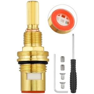 Urnqowuy Brass 1-002 Ceramic Hot Cartridge Fits for Newport Brass Faucet Cartridge and 365 and 850c, Widespread Hot Side