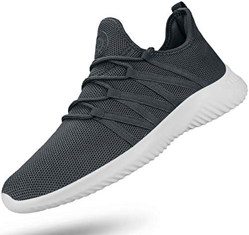 Feethit Mens Slip On Running Shoes Breathable Lightweight Comfortable Fashion Non Slip Sneakers for Men Cs05 Dark Grey Size 10.5 