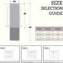 Set of 2 Chiffon Ombre Sheer Curtains, Gradient Window Curtain Panels Drapes, Grommet Top Semi Sheer, Voile Window Treatment for Girls Bedroom, Living Room, Patio Door, 52 x 63 in, Black