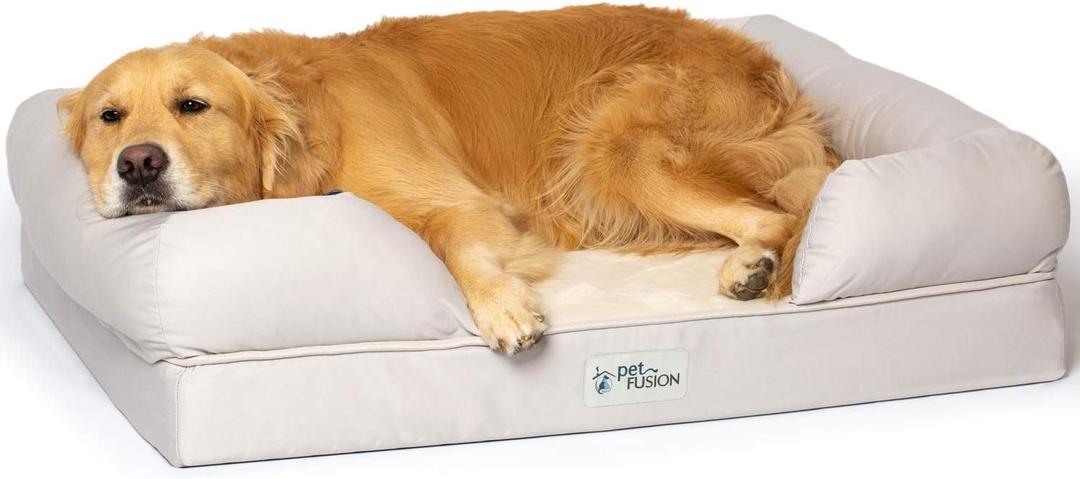 PetFusion Ultimate Dog Bed, Orthopedic Memory Foam, Multiple Sizes and Colors, Medium Firmness Pillow, Waterproof Liner, YKK Zippers, Breathable 35% Cotton Cover (Large (36x28"))
