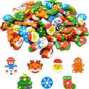 ZAKVOOR 100 Pack Large Christmas-Themed Erasers for Holiday Crafts, Stocking Stuffers, Gift Filling, Rewards