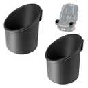 2 Pcs Car Seat Cup Holders for Graco 4Ever DLX, Dishwasher Safe Single Cup Holder, Durable Replacement Accessory for Toddler Car Seats, Fits Left or Right Side(Black)