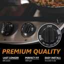 74002419 Thermostat Stove Knob Dial Black WP74002419 Replacement Part Control Compatible with Whirlpool Range Oven Kitchen Burner Accessories