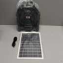 30000mAh Solar Fan with LED Lantern, 10W Solar Panel Rechargeable Battery Powered Camping Fan for Outside, 9 Inch Portable Battery Operated Hurricane Supplies for Picnic, Barbecue, Fishing, Travel