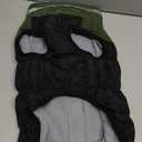 AOFITEE Dog Coat, Warm Dog Winter Coat, Reflective Cold Weather Dogs Puffer Jacket with Harness Built in, Waterproof Pet Fleece Vest Snowsuit for Small Medium Large Dogs, Green, Large