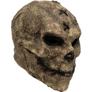 Skull Mask Costume, Halloween Scary Leather Face Skull Cosplay Dress up, Garden Yard Horror Party Props, Latex Masks for Man Women Adult Dress Up Costume