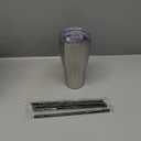 DOMICARE 30 oz Tumbler with Lid and Straw, Stainless Steel Tumblers Bulk, Insulated Vacuum Double Wall Coffee Travel Mug, Stainless Steel 8 Pack