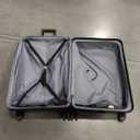 U.S. Traveler Boren Polycarbonate Hardside Rugged Travel Suitcase Luggage with 8 Spinner Wheels, Aluminum Handle, Black, Checked-Large 30-Inch