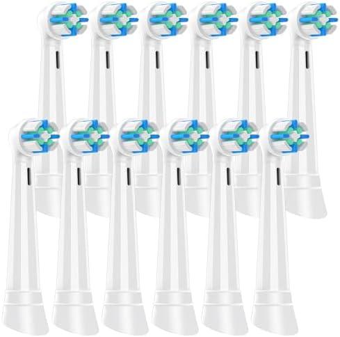 12 Pack iO Replacement Heads Compatible with Oral-B iO, Brush Heads for iO 2 3 4 5 6 7 8 9 10 Series Electric Toothbrushes, Medium Softness, Specially Designed for Sensitive Gums, White