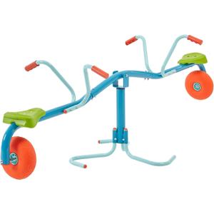 TP Toys Spiro Spin Teeter Totter - Bounces and Spins 360 Degrees, Blue/Green