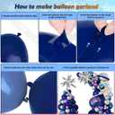Amandir139pcs Space Balloon Garland Arch Kit Outer Space Birthday Decorations with Blue Purple Silver Galaxy Astronaut Foil Balloons for Boys Themed Birthday Party Decoration Supplies