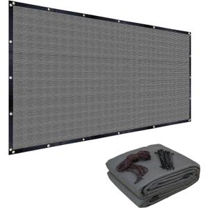 FAIR WIND 90% Sun Shade Cloth with Improved Grommets 8' x 10' Outdoor Sun Screen Fabric Cover for Patio Garden Pergola Canopy - Grey