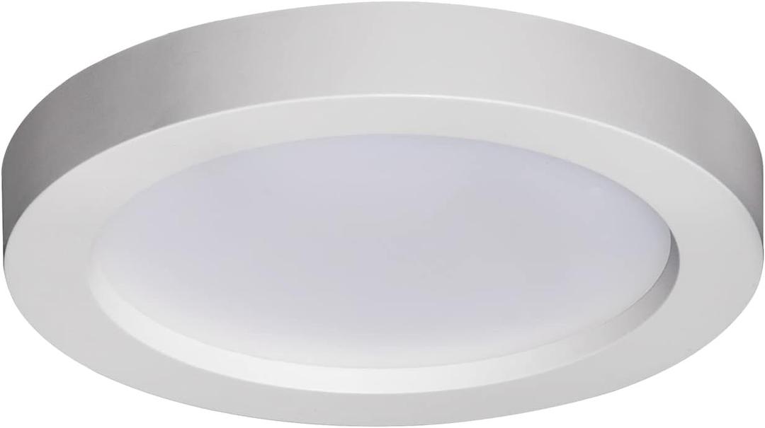 5" LED Flush Mount Ceiling Light120V 11W 600LM3000K Warm White Round Flat Panel Light, Surface Mounted Downlight - White