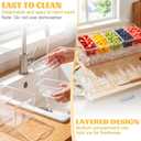 LemonRoad 4 Set Clear Ice Cream Toppings Containers with Forks, Clip, one size