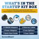 ScreenBeam MoCA 2.5 Network Adapter for Higher Speed Internet, Ethernet Over Coax - Starter Kit (Model: ECB6250K02)