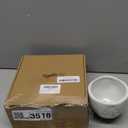 Napco Embossed Face Ivory 3.5 x 4 Ceramic Footed Planter Pot