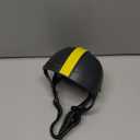 NamsanDog Motorcycle Helmet, Hard Helmet for Dogs Breeds, Football Games Dog Hat with Ear Holes, (Black/Yellow-S)