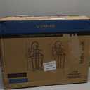 VIANIS Motion Sensor Outdoor Lights, 2 Packs Oil Rubbed Bronze Dusk to Dawn Outdoor Wall Lights Exterior, 100% Anti-Rust Aluminum Front Porch Wall Lantern, Modern Outdoor Wall Sconce for House, E26