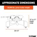 A25 5th Wheel Hitch, Compatible with Select Silverado, Sierra 2500, 3500 HD, 8' Bed Puck System