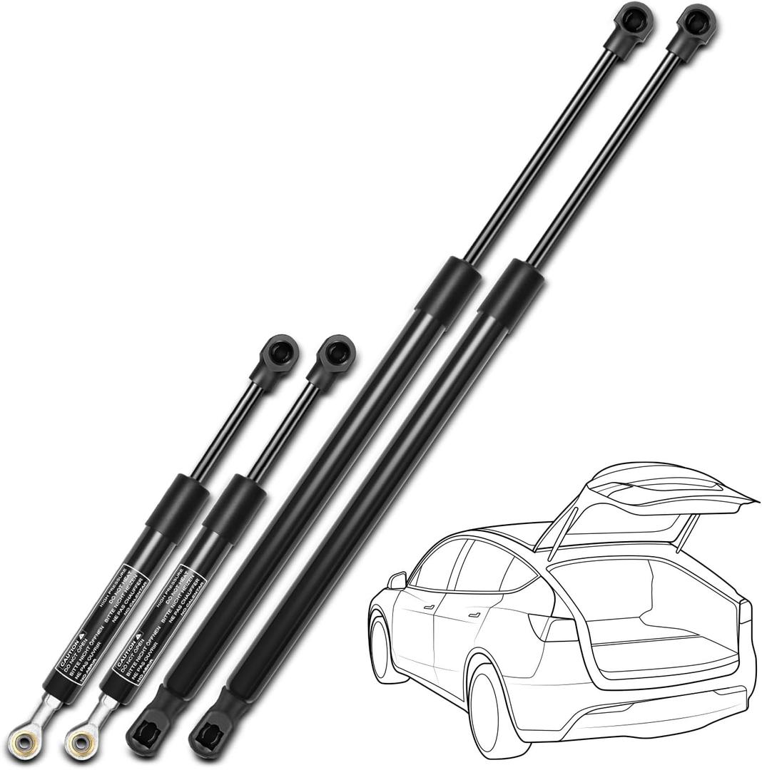 Set of 4 Rear Liftgate and Window Glass Lift Supports Struts Replacement for Nissan Armada 2005-2009 Infiniti QX56 2004-2010