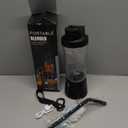 Portable Blender, Cordless, 24oz. Vessel, Personal Blender-for Shakes & Smoothies, BPA Free, Leakproof-Lid & Sip Spout, USB-C Rechargeable & Self Cleaning - Travel with 6 Sharp Blade, Black