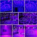 2 in 1 Glow Party Black Light Disco Ball Light with Sound Activated Strobe Dj Party Lights Black Lights, for Halloween Christmas Birthday Decor Classroom Room Family Party Decor