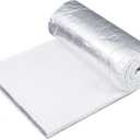 Sasylvia Aluminum Foil Faced Ceramic Fiber Blanket 24" x 96" 8# 2400 F Ceramic Fiber Insulation for Kiln Furnace Chimney Fireplace HVAC Welding Soldering Oven Stove Pipe Insulation (1/2 Inch)