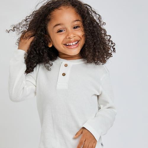 HonestBaby 1 Pack Henley T-Shirt 100% Organic Cotton for Toddlers, Infant Baby Boys, Prep Academy 18M