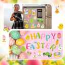 Ferraycle 23 Pcs Happy Easter Garage Door Magnets Large Easter Garage Door Decorations Holiday Magnetic Stickers Spring Bunny Garages Magnets Spring Egg Gnome Decals for Car Refrigerator Decor