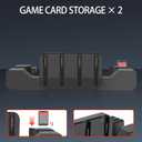 Charging Dock for Nintendo Switch 2, Controller Charger Station Charges Up to 4 Joycon, with 2 Game Card Slots and LED Indicator, Portable Magnetic Fast Charge