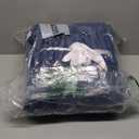 Bigacogo Chunky Knit Throw Blanket for Couch, 51x63 inches, 100% Hand Knitted with Thick Jumbo Chenille Yarn, Cozy Soft Large Rope Knot Cable Crochet Blankets for Sofa Bed Living Room, Navy Blue