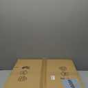 Mid Century Chandelier 19.68 inch, Natural Wood and Brass Accent,2 Layered Deep Green Shade,Large Pendant Ceiling Lights for Dining Room, Kitchen,Living Room