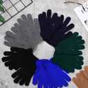 Toulite 36 Pair Adult Winter Gloves Bulk Warm Knitted Magical Gloves Stretchy Solid Color Mittens for Men Women Homeless