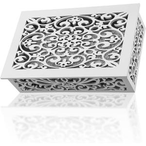 Saillong Doorbell Chime Cover Box Only, Wooden Doorbell Chime Box, Doorbell Chime Cover Box for Indoor Outdoor, with Extra Self Adhesive Tape, Easy to Install for Home (White)